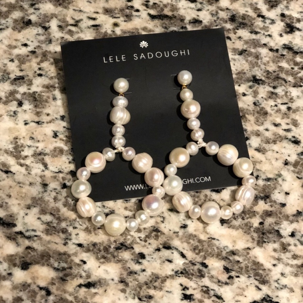 Lele Sadoughi Fresh Water Pearl Drop Earrings